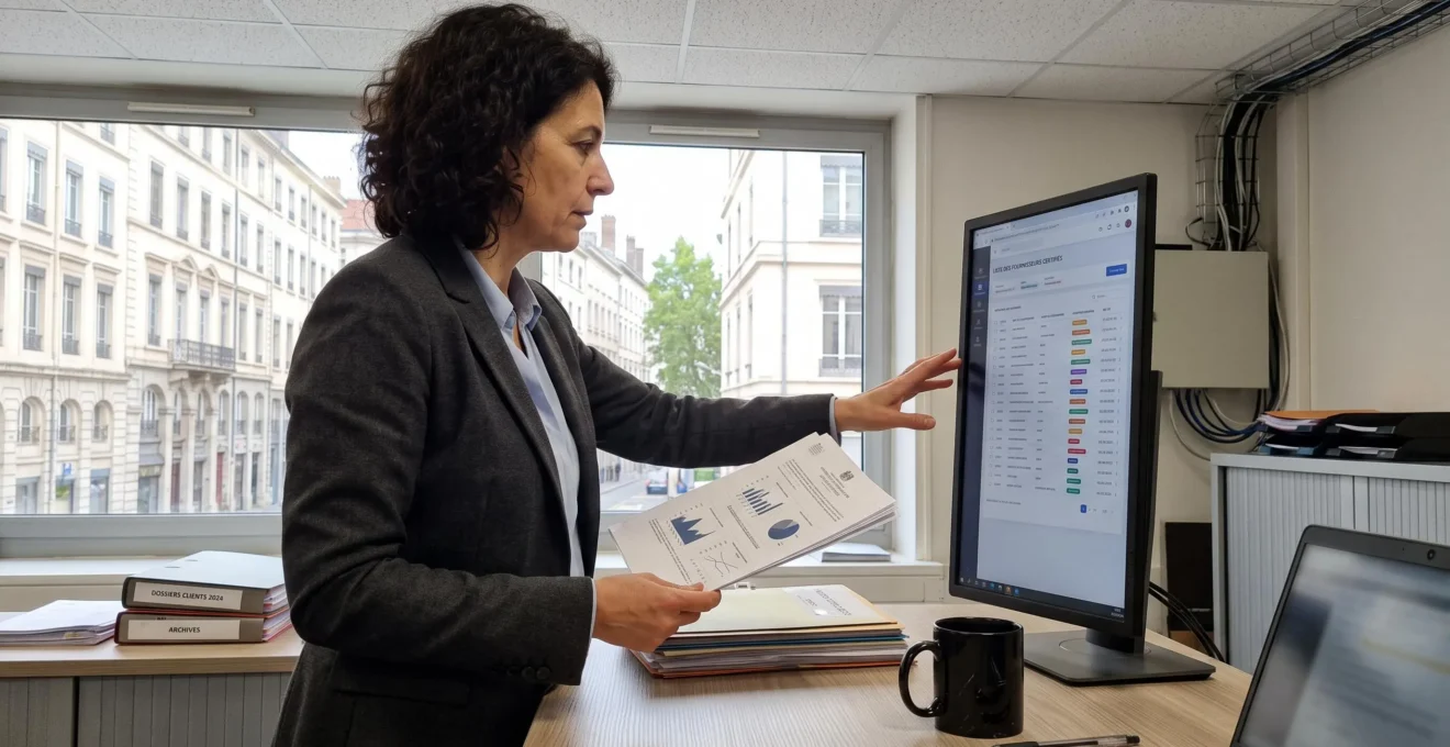 Responsable juridique consultant des documents de qualification ANSSI de prestataires de courrier recommandé électronique dans un bureau professionnel